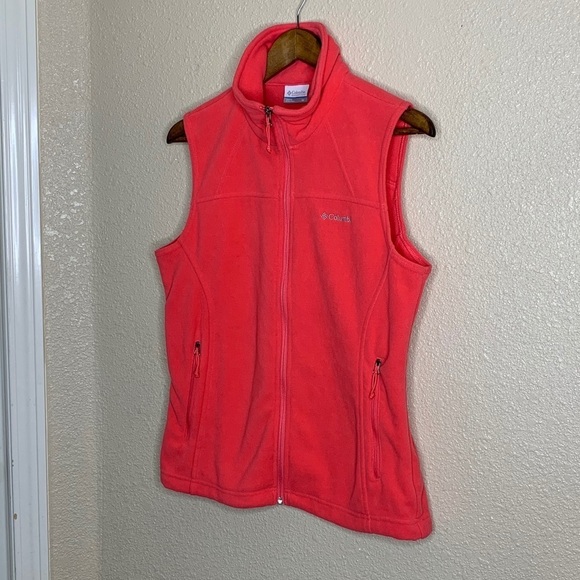Columbia Bright Pink Fleece Vest - Picture 2 of 8